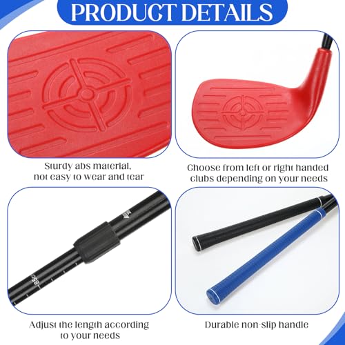 Adjustable Plastic Golf Clubs Set - Right Hand, Red Black & Blue Variation