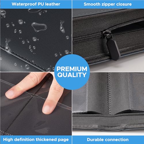 Black TopLoad Card Binder with 20 Toploaders - 9 Pocket Collectors Album