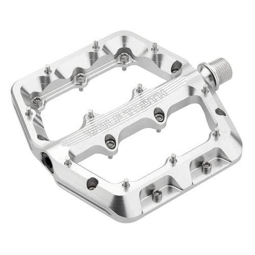 Wolf Tooth Waveform Aluminum Pedals - Small - Raw Silver