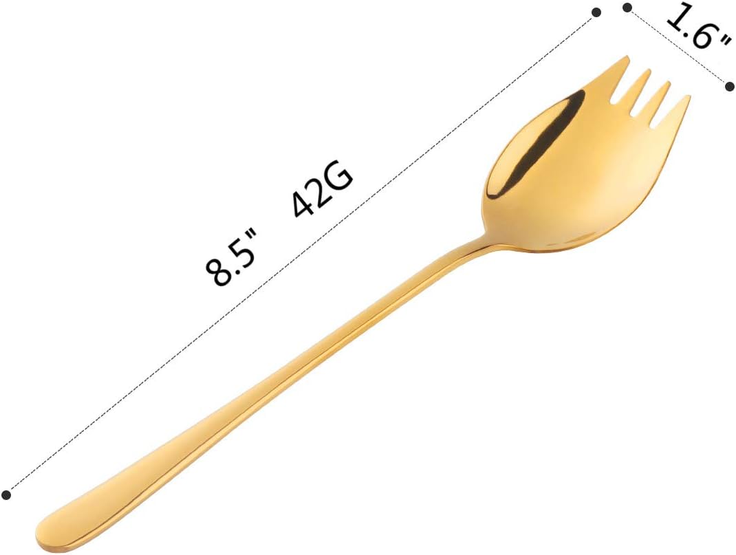 7-pack 8.5 INCH 18/10 Stainless Steel Spoon Sporks for Household Use Camping Travel Hiking