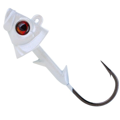 Reaction Tackle Swimbait Jig Head with Realistic Fish Head - 3/8oz - White