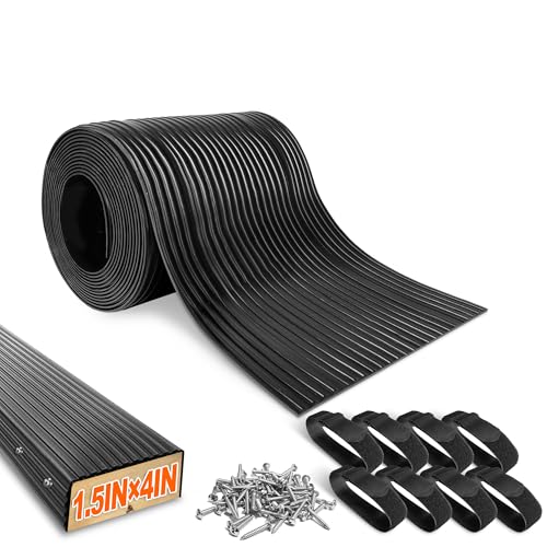 PE Boat Trailer Bunk Wrap Kit 16ft - 1.5 x 4in Waterproof Synthetic Roll with Screws & Straps