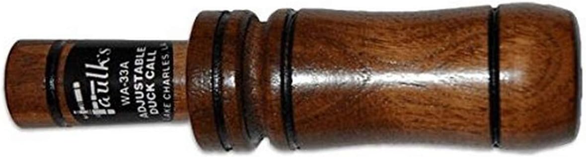 Faulk's Game Calls Adjustable Deluxe Duck Call WA-33A, Brown