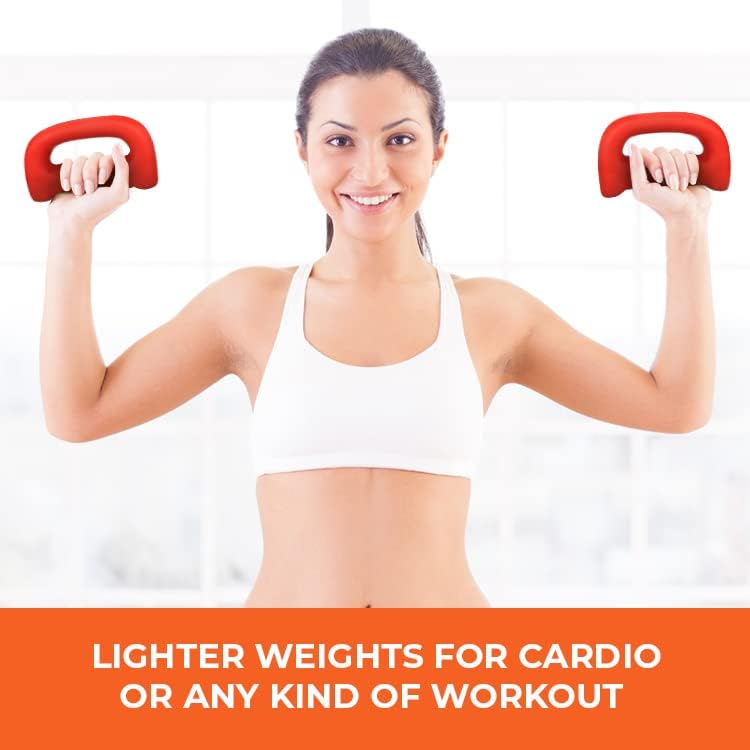 Hand Shaped Neoprene Dumbbells Set of 2 for Cardio, Jogging & Walking Workouts