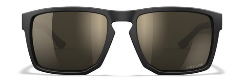 Wiley X WX Founder Sunglasses Safety Glasses for Men Shatterproof UV Eye Protection for Combat, Shooting Captivate Tungsten Mirror Lenses Matte Black & Tan Frames
