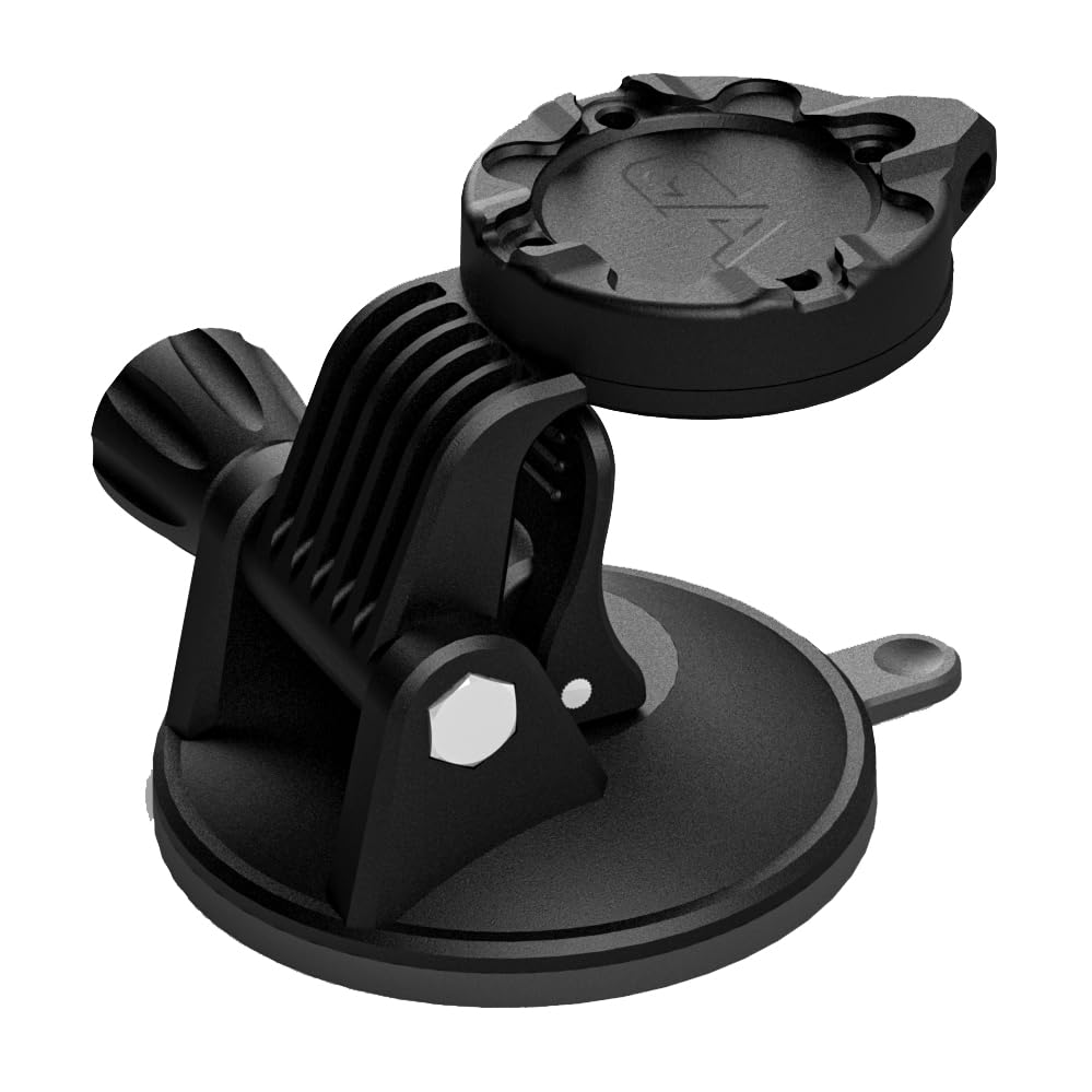 Guardian Angel Suction Cup Mount Accessory – Magnetic Mount with Screw-in Feature – Adhesive Rubber Suction Cup with Snap Lock – for Windshields, Dashes, Windows, Stop/Slow Signs & Smooth Surfaces