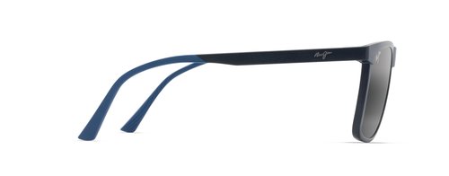 Maui Jim Makamae Square Sunglasses, Matte Blue/Neutral Grey Polarized, Extra Large