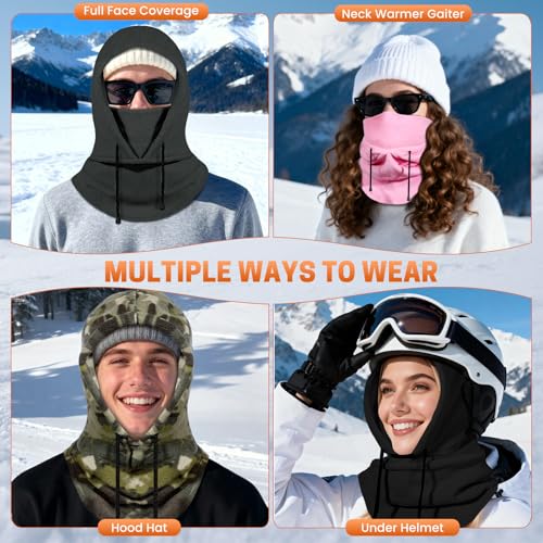 Balaclava Ski Mask Winter: Windproof Face Cover for Men Women Skiing Snowboarding Fleece Warm Protection