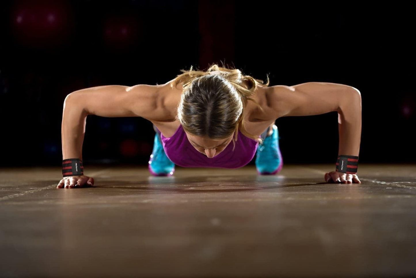 Weightlifting Straps & Wrist Wraps Bundle - 1 Pair Each, 18" & 13" for Gym, Powerlifting, CrossFit
