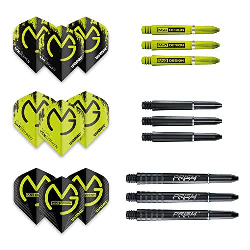 WINMAU MvG Acclaim Tungsten Steel Tip Darts 25g Set with Flights and Shafts