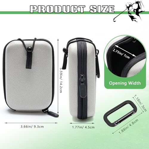 Golf Rangefinder Hard Shell Case, Hard Golf Rangefinder Case Universal Range Finder Carry Bag (Green+Black)