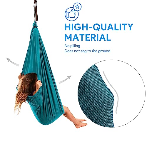 Sensory Therapy Swing for Kids & Adults, Indoor Outdoor Cuddle Swing - Green 110x59