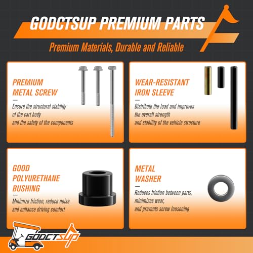 Golf Cart Front Bushing Kit with Screws for Club Car Precedent 2004+