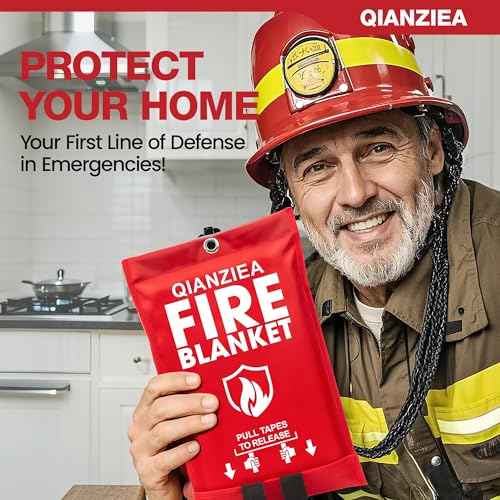 Fire Blanket,2 Pack,40"x40" Fire Blankets Emergency for Home and Kitchen