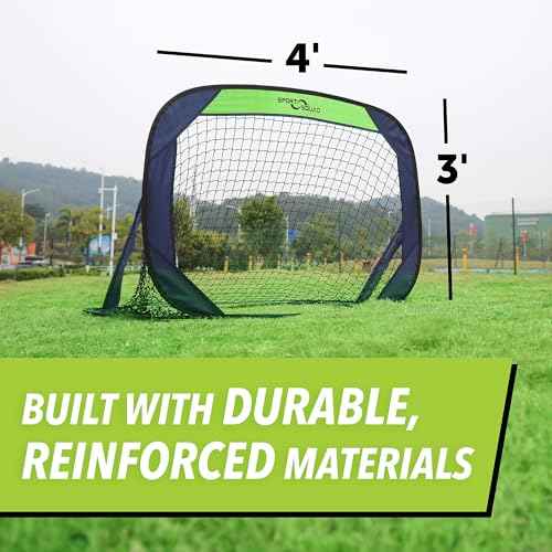 Sport Squad Portable Soccer Goal Net Set - Pop Up Training Soccer Goals for Backyard - Indoor or Outdoor Versions - Easy Assembly - Great for Kids and Adults