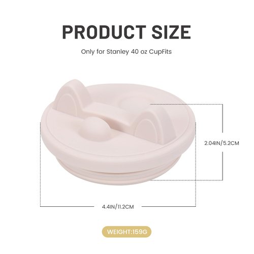 Silicone Lid for 40 Oz Stanley Cup, Leak-Proof, Durable, Multifunctional Mobile Phone Holder (pink)