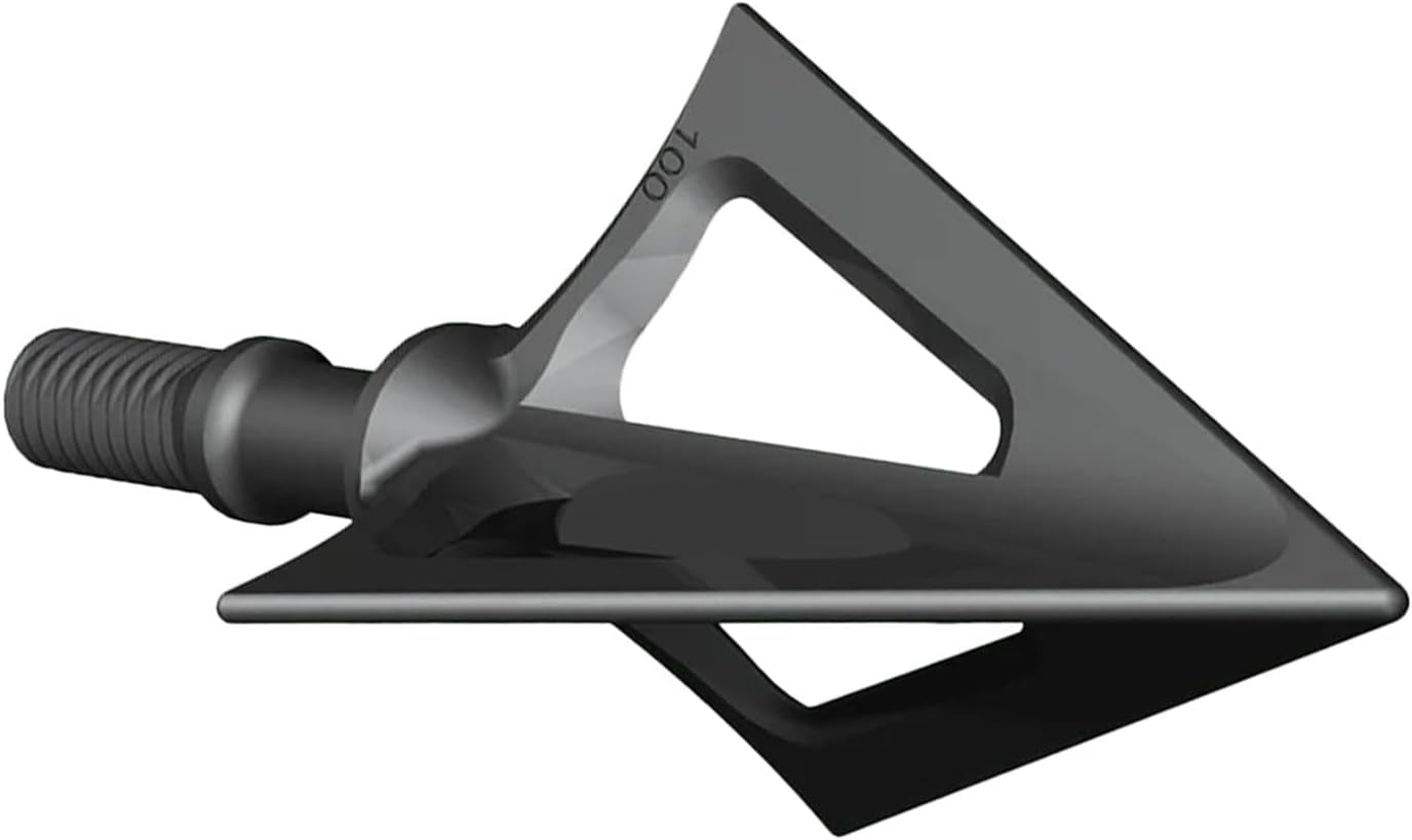 G5 Montec Pre-Season Archery Hunting Durable Fixed Blades Steel 1-Piece Construction Screw-in Broadheads with Rounded Edges for Bow Arrows - Pack of 3