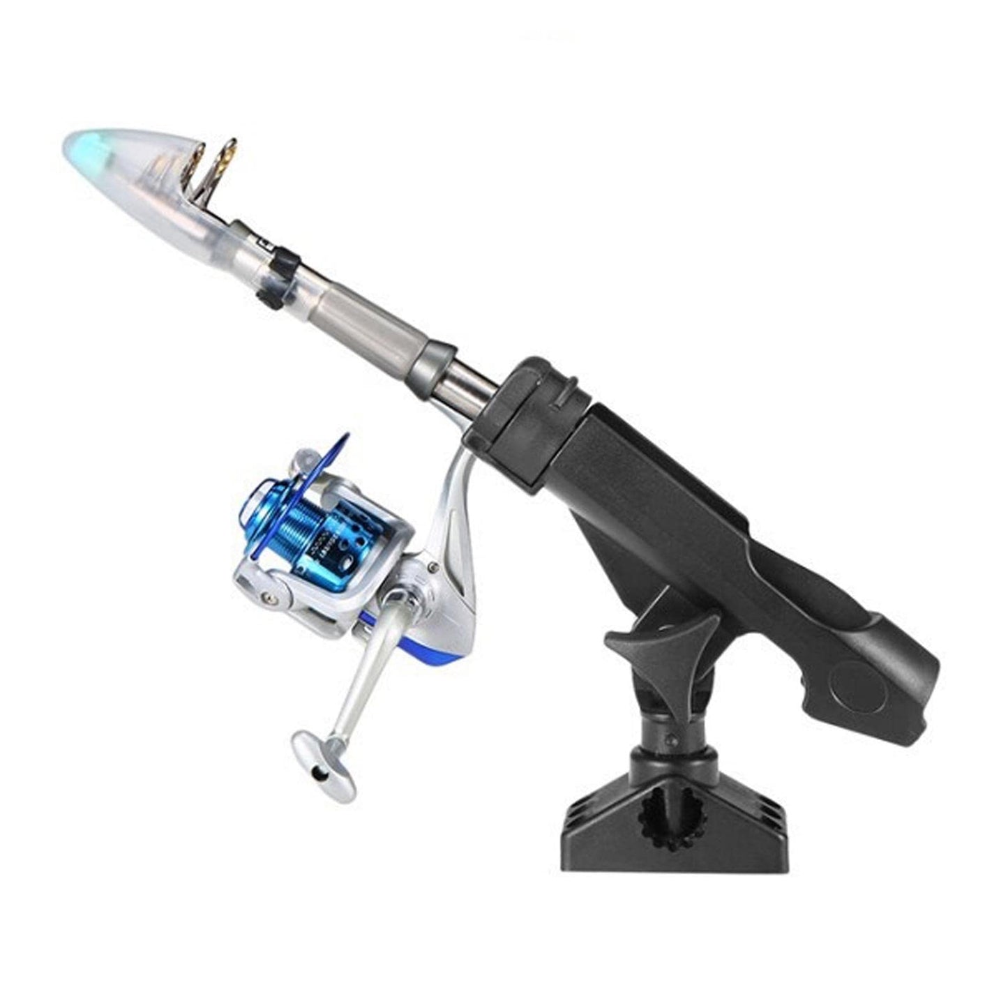 Generic Kayak Fishing Rod Holder, Fishing Boat Rods Holder with T-Shaped Screw, 360° Adjustable Kayak Fishing Pole Holder Mounted Track or Kayak, Canoe, Black