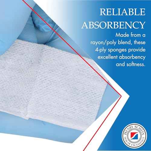 Essentials Non-Sterile Gauze Sponges ? 2" x 2", 4-Ply, Non-Woven Pads for Wound Care ? 200 Count Pack