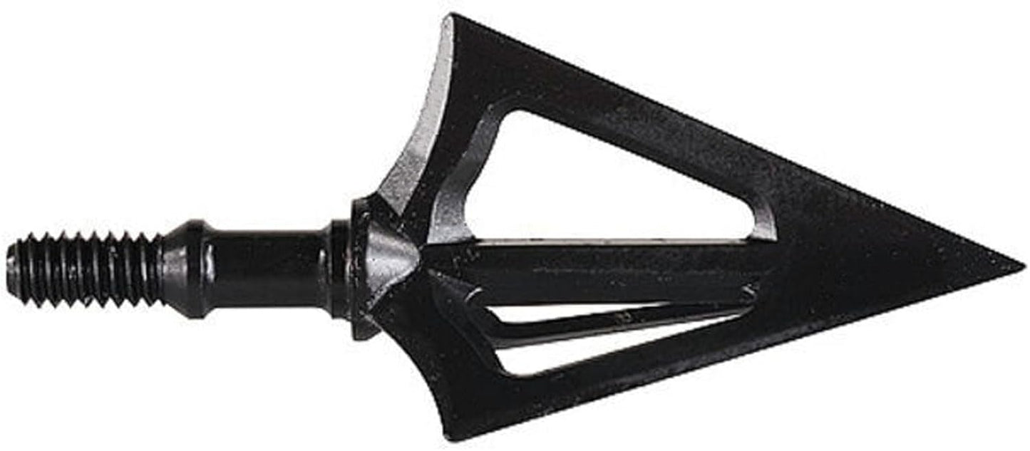 G5 Montec Pre-Season Archery Hunting Durable Fixed Blades Steel 1-Piece Construction Screw-in Broadheads with Rounded Edges for Bow Arrows - Pack of 3