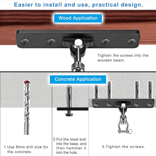 Black Heavy Duty Swing Hanger Kit for Indoor & Outdoor Play - 900LB Capacity