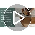Mindful Modern Folding Meditation Bench with Pillow - Bamboo Kneeling Stool