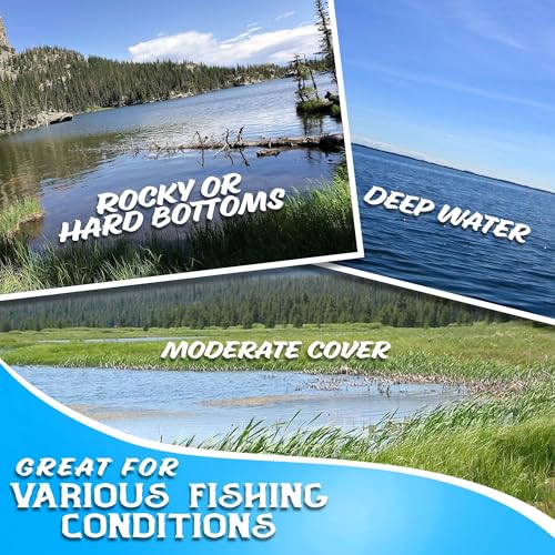 Football Head Fishing Jigs with Silicone Skirt for Bass Pike Walleye Muskie - 3 Pack