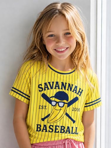 Kids Baseball Shirt Toddler Boys Girls Short Sleeve Sport Tee for Team Fans