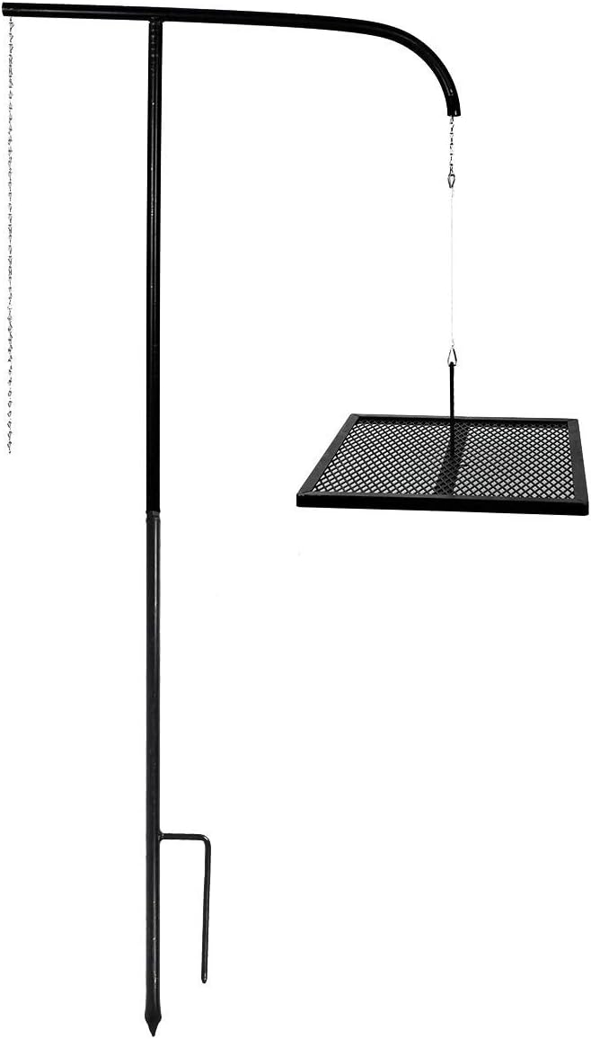 GameMaker Open Fire Cooking Grill – Portable Campfire Grill for Open Flame Cooking, Firepits, Outdoor Fire Rings & Camping – Heavy-Duty, Easy Setup & Adjustable Height