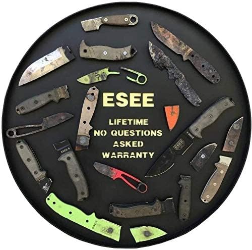 ESEE Izula Knife Handle Scales, Grip Upgrade for Fixed Blade Hunting Knives, Made in USA Camping, Hiking, Survival & Tactical Knife Handle Accessory, Outdoor Gifts for Men (Black G10)