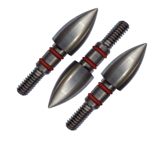 Field Points 100/125/150/200 Grains,Stainless Steel Archery Field Points Screw in Archery Field Tips (12 Pack) (A 5/16″-100grains)