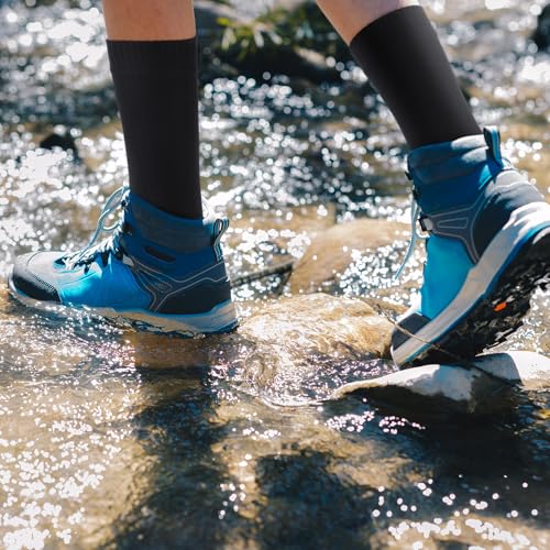Jspupifip Unisex Waterproof Socks Water Resistant Socks Waterproof Breathable Hiking Wading Skiing Fishing Sock for Men Women