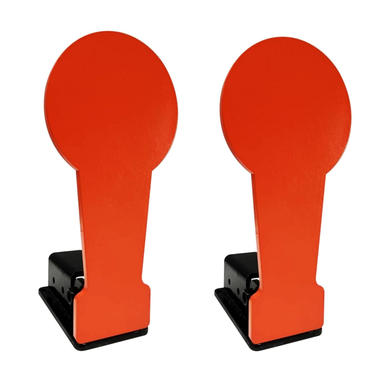 Atflbox 2Pcs 3/8" AR500 12.8'' Classic Popper Steel Shooting Target, 6'' Plate Auto Reset Target for Shooting Range, Suitable for Pistol, Rifle, Handgun, Shotgun, Rimfire