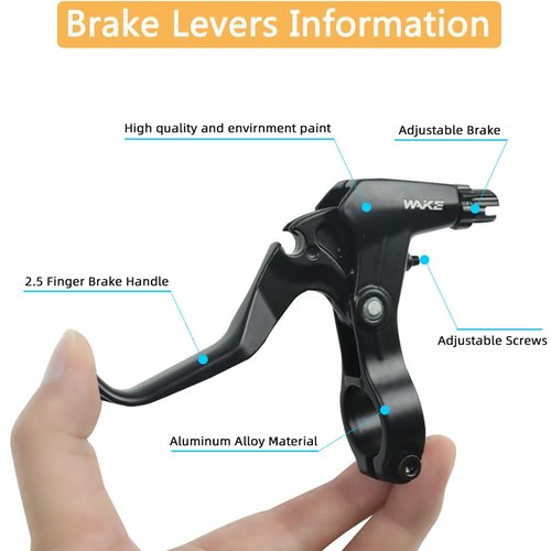 CYSKY Complete Universal Bike Brakes Set, Front and Rear MTB Brake, Inner and Outer Brake Cables and Brake Lever Kit for Mountain Bikes Road Bikes (Black)