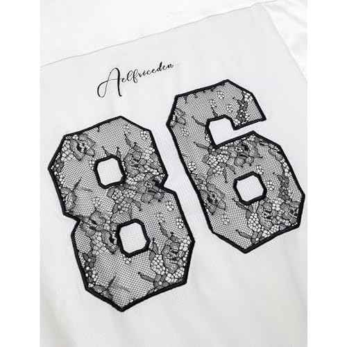 Aelfric Eden Off The Shoulder Lace Embroidery Sweatshirt Long Sleeve Y2K jersey Sweatshirts Oversized Baggy Pullover Top