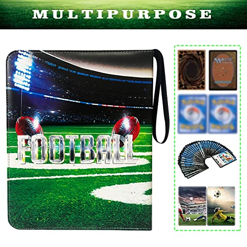 900 Pockets Football Trading Card Binder with Removable Sleeves - Sports Card Organizer