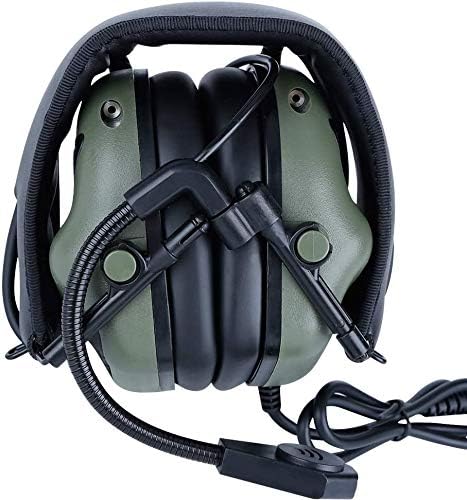 ATAIRSOFT Tactical Headset Wargame Hunting Headphone Without Noise Cancellation Function (Black)