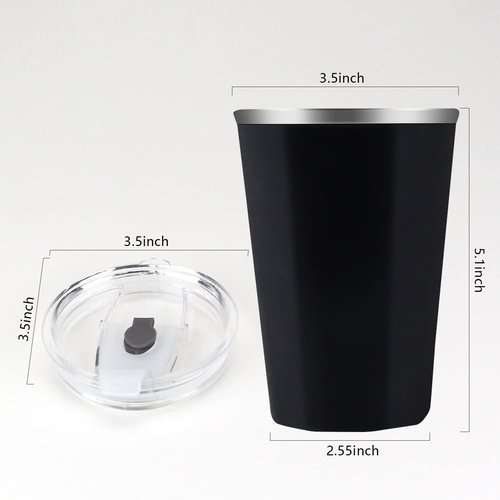CYNROFVEN Freezing Coffee Cups 304 Stainless Steel Cooling Water Mug for Travel Camping Hiking Office Driving Silicone Tumbler with Lid & Straw 330ml