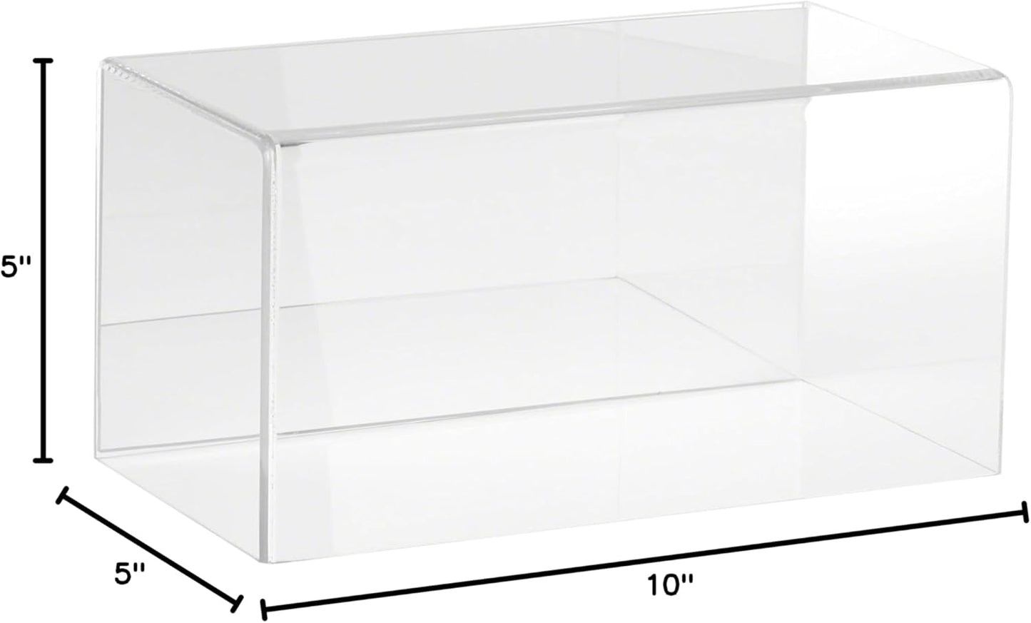 Plymor Clear Acrylic Display Case with No Base, 10" W x 5" D x 5" H