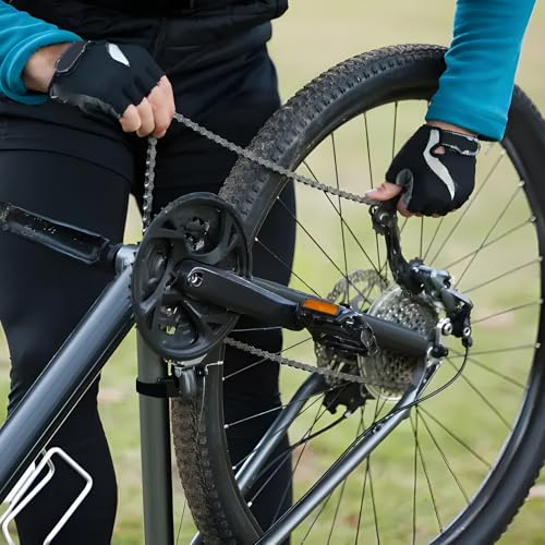 9/18/27 Speed Bike Chain,Bicycle Chain for Road Bike MTB Mountain Racing Cycling Compatible with All Major Systems,116 Links,Steel Cycling Hollow Out Chains with Quick Link