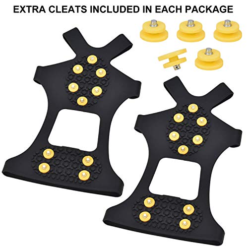 Ice Snow Grips Over Shoe Boot Traction Cleats Spikes - Small, 10 Studs