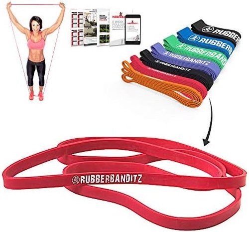 Heavy Duty Pull Up Assist Resistance Bands - Rubberbanditz Loop Bands for Powerlifting & Stretching