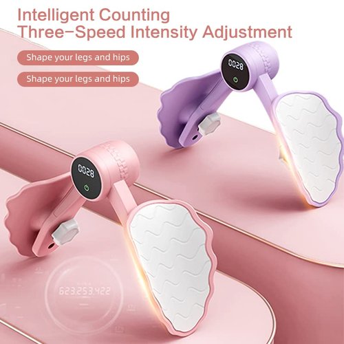 SJJ Hip & Pelvic Trainer, Thigh Exerciser, Pelvic Floor Trainer, 3 Counting Modes, 3 Force Modes, Home Gym Yoga Training for Women