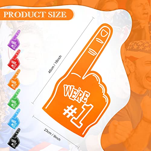 Giant Foam Finger 18 Inch Bulk Pack of 24 - Sports Cheerleading Hand