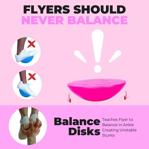 Cheerleading Stunt Stand® - Balance & Flexibility Training Equipment with Free Video Guide - Black
