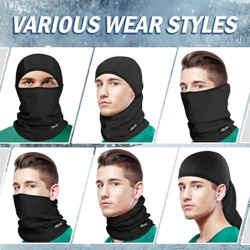 Balaclava Ski Mask for Men & Women - Winter Face Mask with Multiple Wear Styles - for Outdoor Sports & Cold Weather