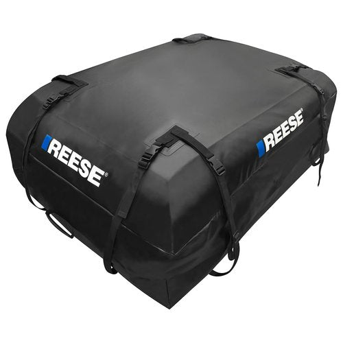 REESE 59007 Waterproof Rooftop Cargo Carrier Bag for Cars, SUVs or Trucks with/Without Roof Racks, 22 Cubic Feet, Heavy Duty 840D Abrasion-Resistant PVC Fabric with Anti-Slip Mat