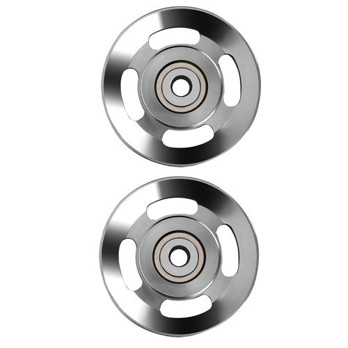 awliye 2 Pcs Aluminum Pulley Wheel, Fitness Cable Pulley Wheel 88mm /3.5 inch Universal Aluminium Alloy Bearing Pulley Wheel Pulley Replacement Wheel for Cable Machine Home Gym Attachments Part