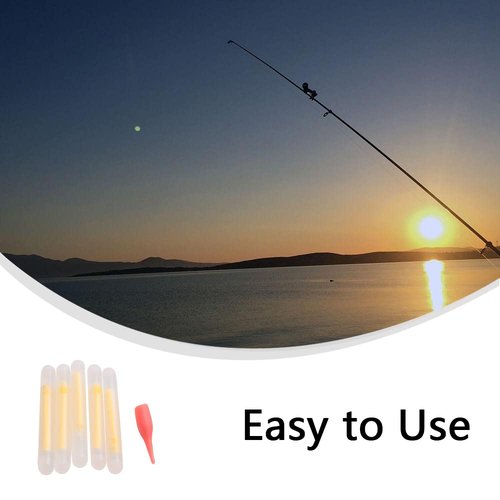 KZ-VIGLO 75 Pcs Night Fishing Luminous Floats Fishing Glow Sticks Fishing Light Sticks for Night Fishing Supplies (15 Packs)