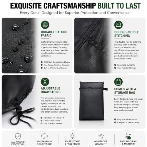 Unfold Waterproof Treadmill Cover with Drawstring & Storage Bag - Outdoor Indoor Fitness Equipment Protection